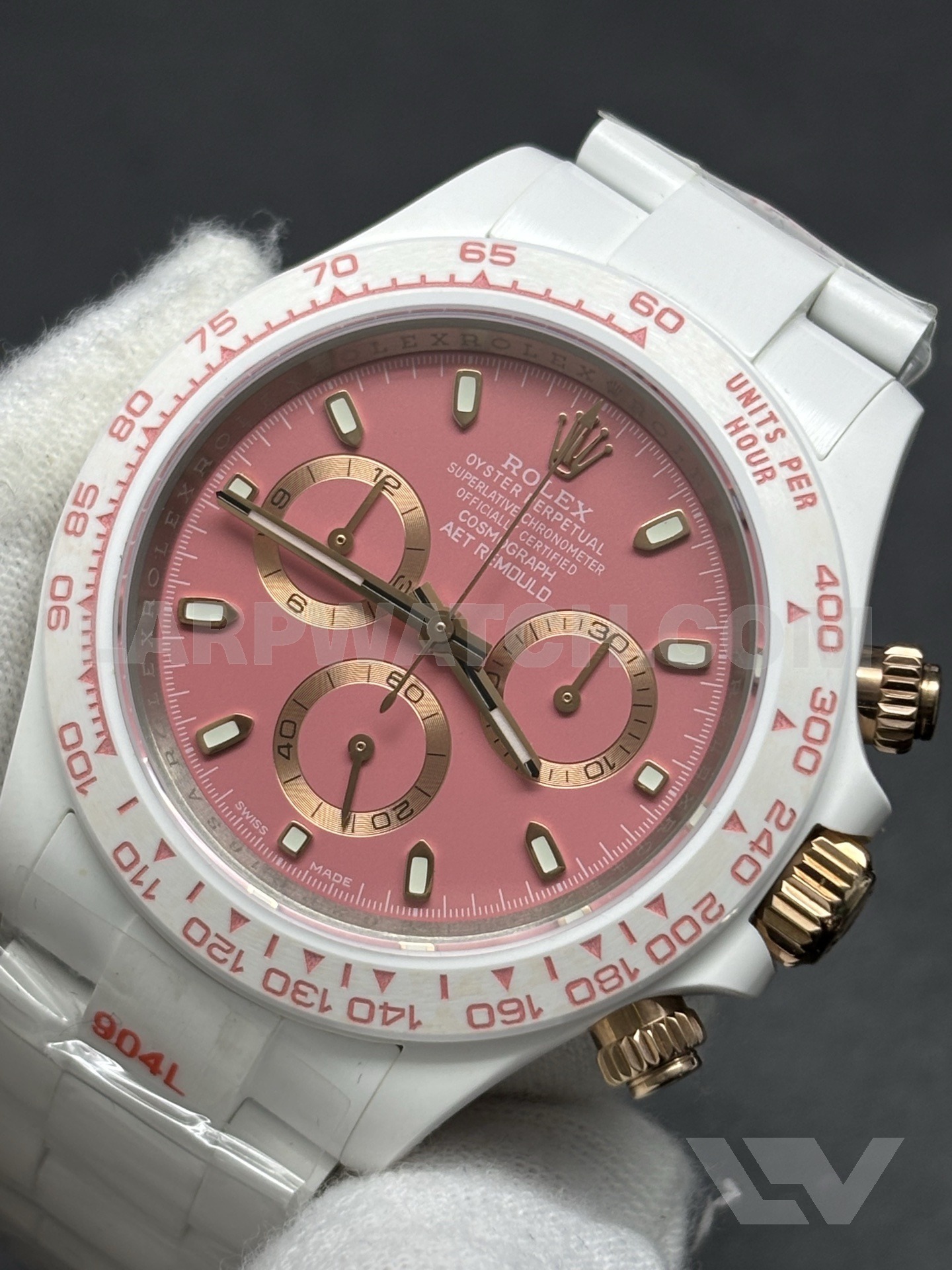 Rolex Daytona 40mm Pink Dial Stainless Steel