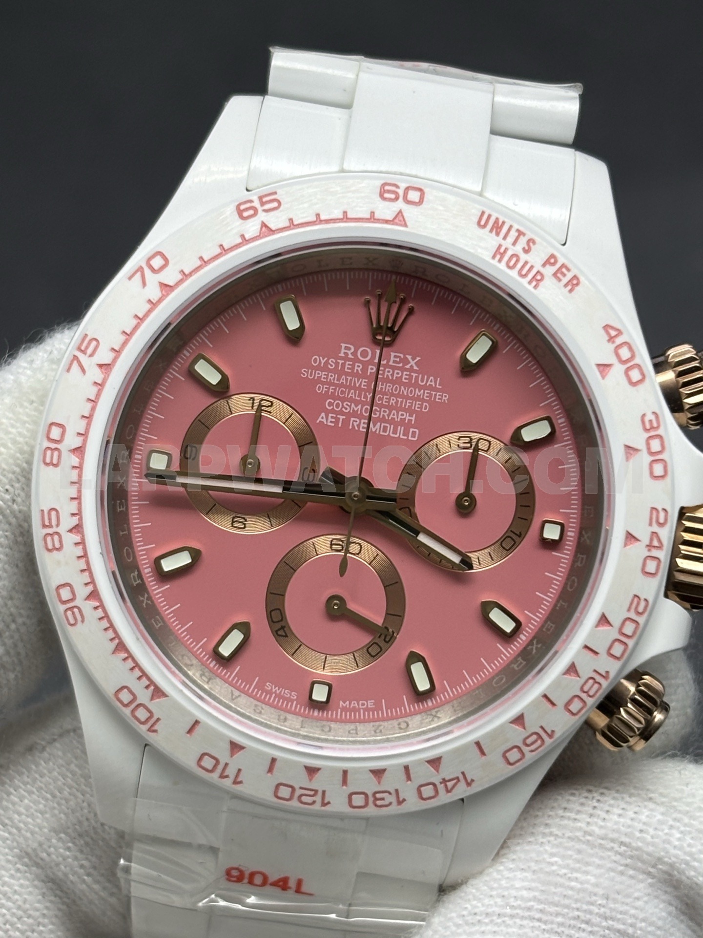 Rolex Daytona 40mm Pink Dial Stainless Steel