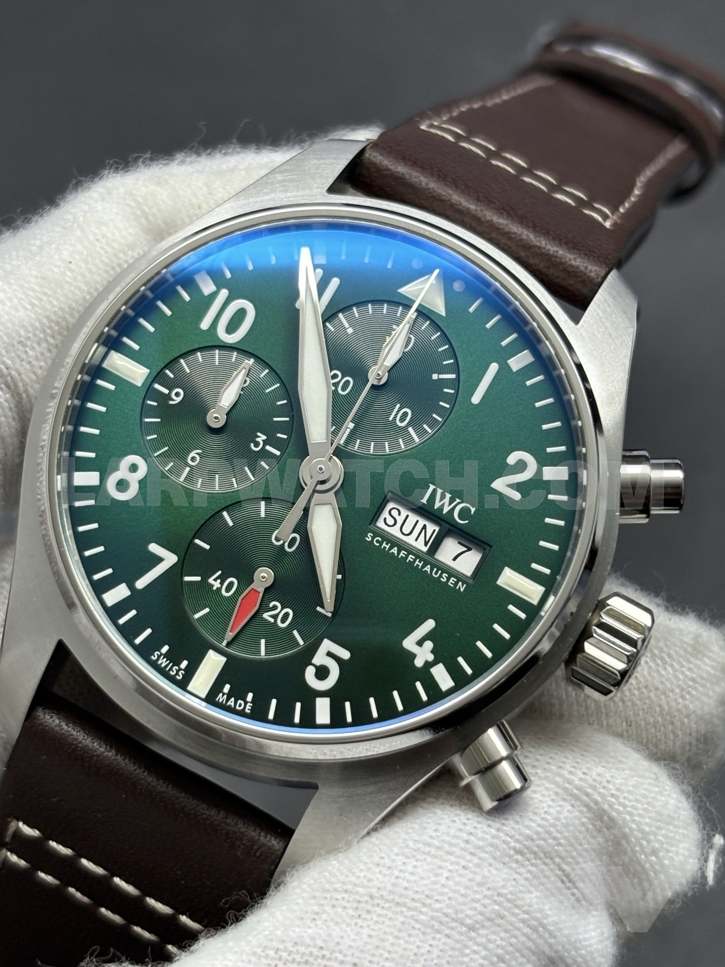 IWC Pilot's Watch Chronograph 43mm Green Dial Stainless Steel