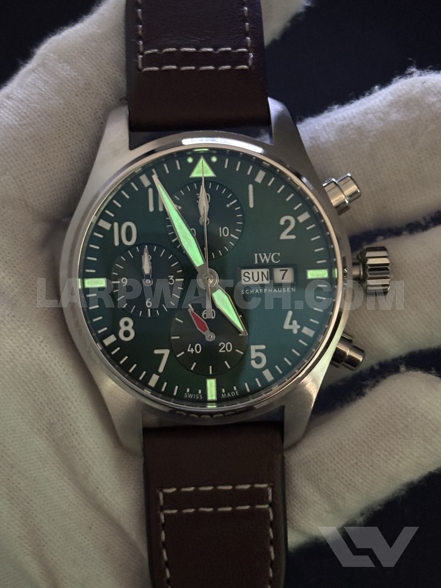 IWC Pilot's Watch Chronograph 43mm Green Dial Stainless Steel