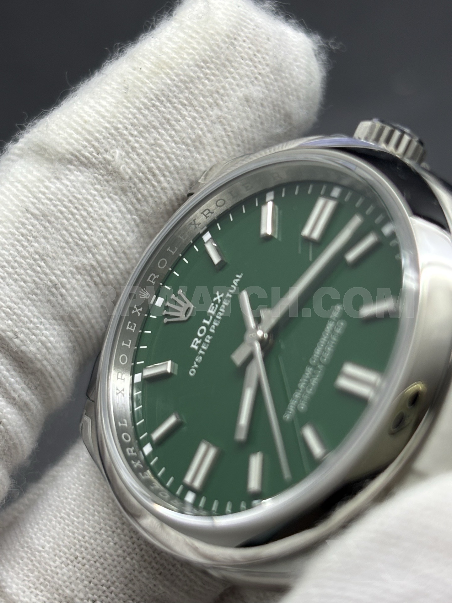 Rolex Oyster Perpetual 36mm Green Dial Stainless Steel