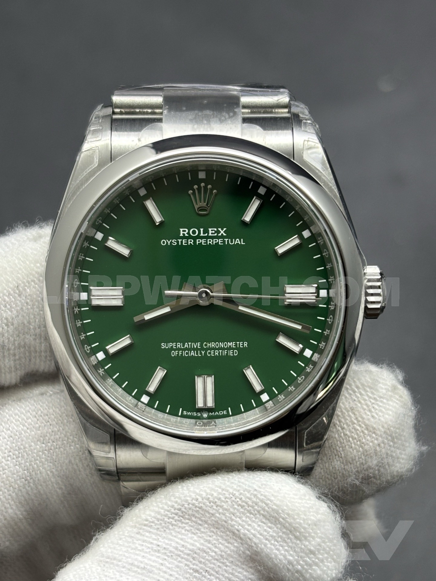 Rolex Oyster Perpetual 36mm Green Dial Stainless Steel