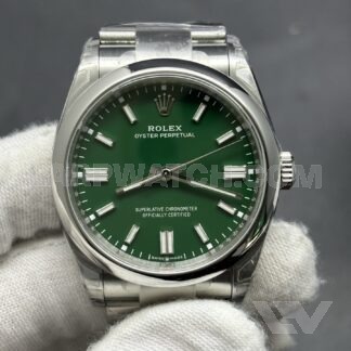 Rolex Oyster Perpetual 36mm Green Dial Stainless Steel
