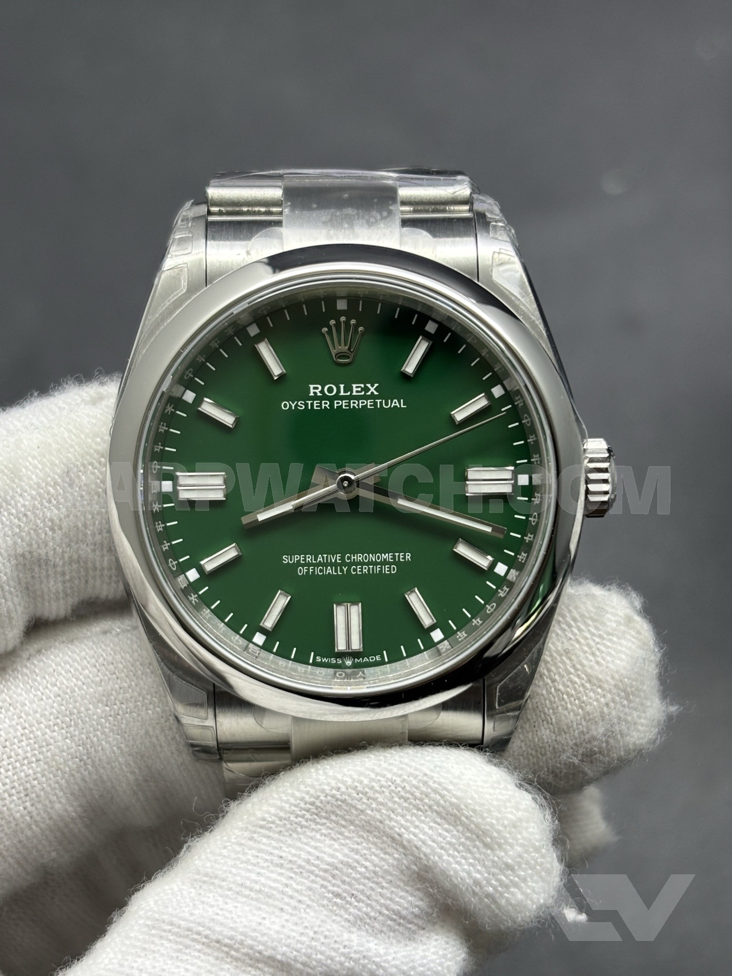 Rolex Oyster Perpetual 36mm Green Dial Stainless Steel