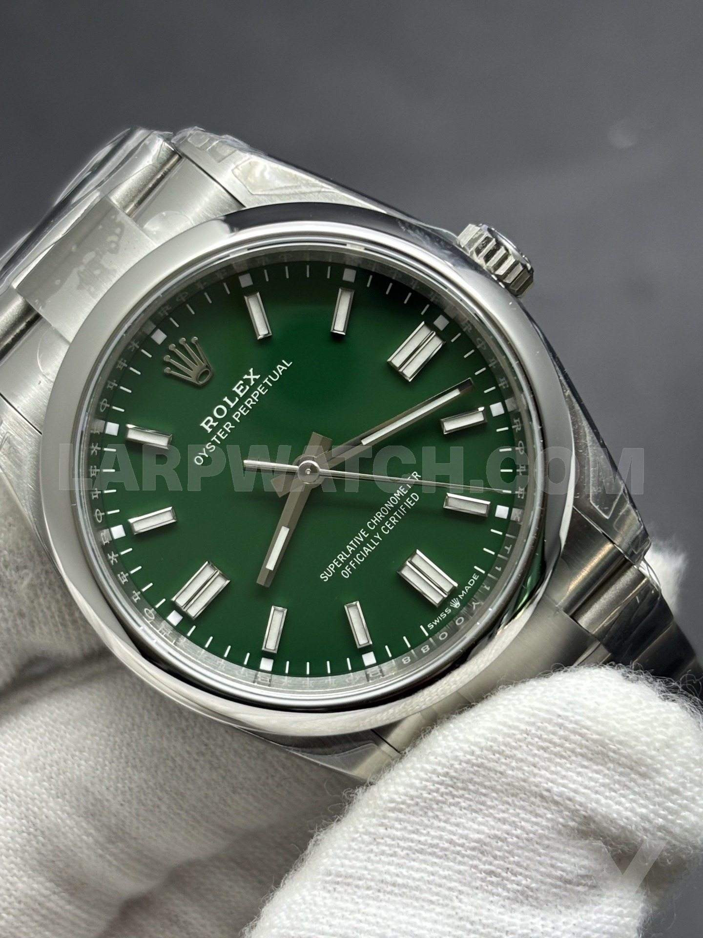 Rolex Oyster Perpetual 36mm Green Dial Stainless Steel
