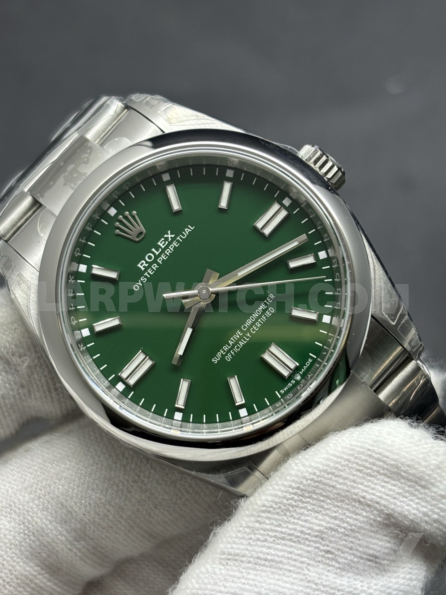 Rolex Oyster Perpetual 36mm Green Dial Stainless Steel