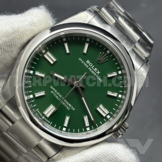 Rolex Oyster Perpetual 36mm Green Dial Stainless Steel