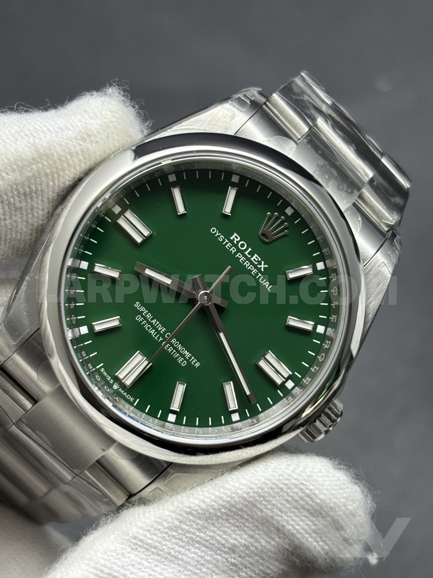 Rolex Oyster Perpetual 36mm Green Dial Stainless Steel