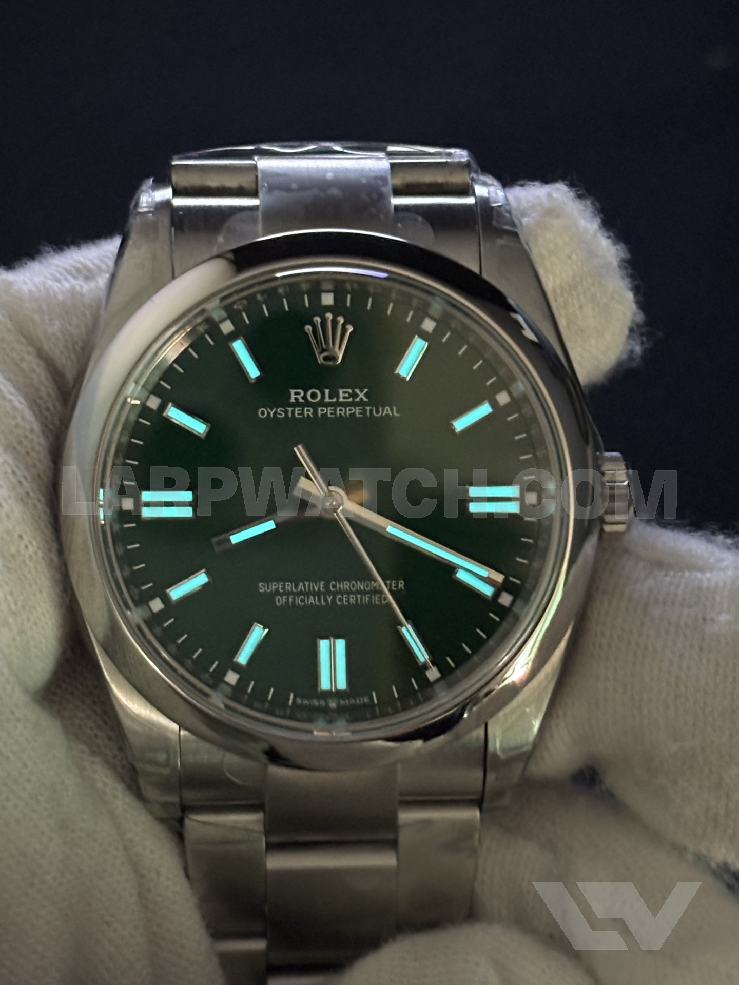 Rolex Oyster Perpetual 36mm Green Dial Stainless Steel