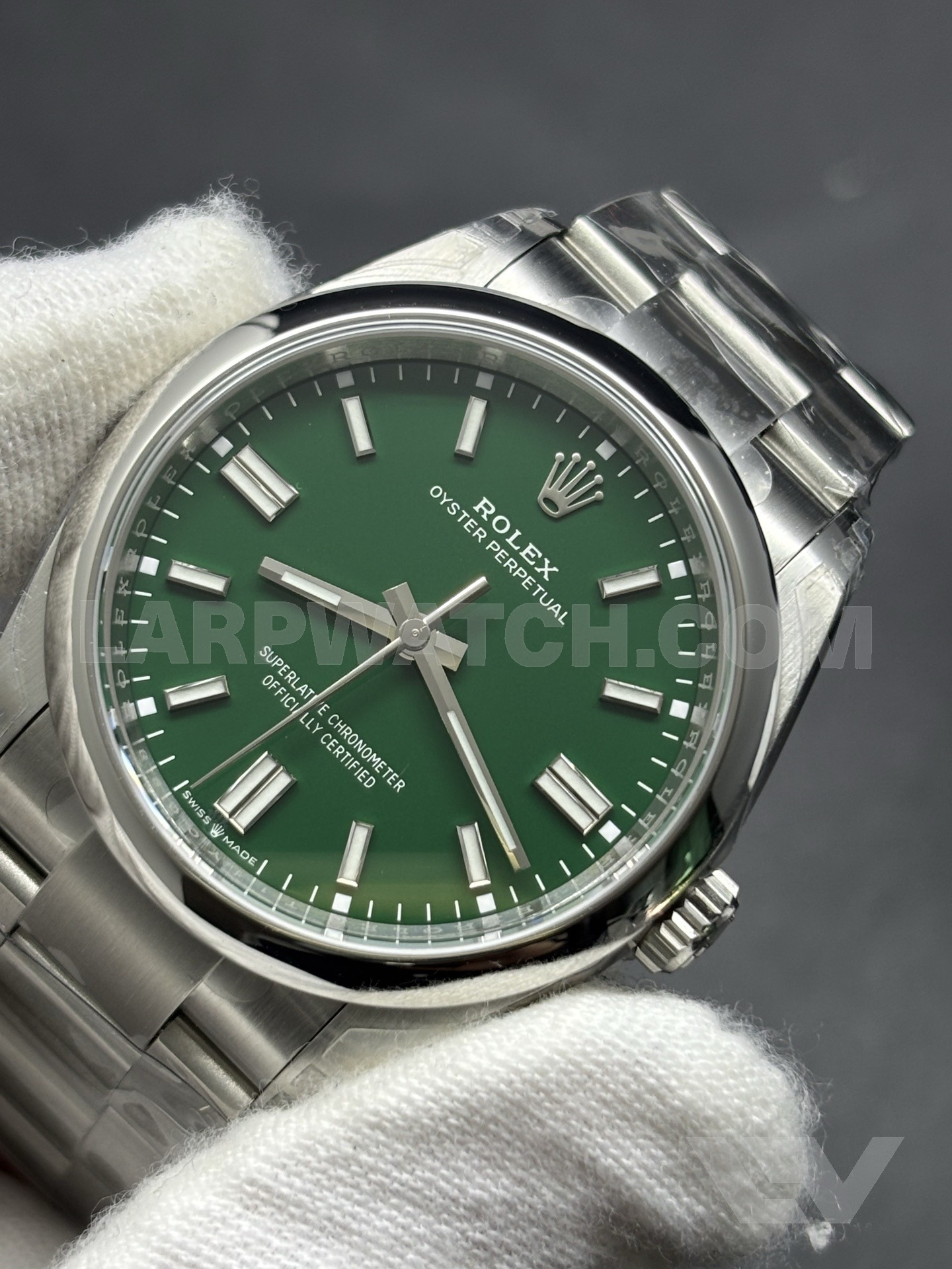 Rolex Oyster Perpetual 36mm Green Dial Stainless Steel