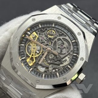 Audemars Piguet Royal Oak Double Balance Wheel Openworked 41mm Black Dial Stainless Steel