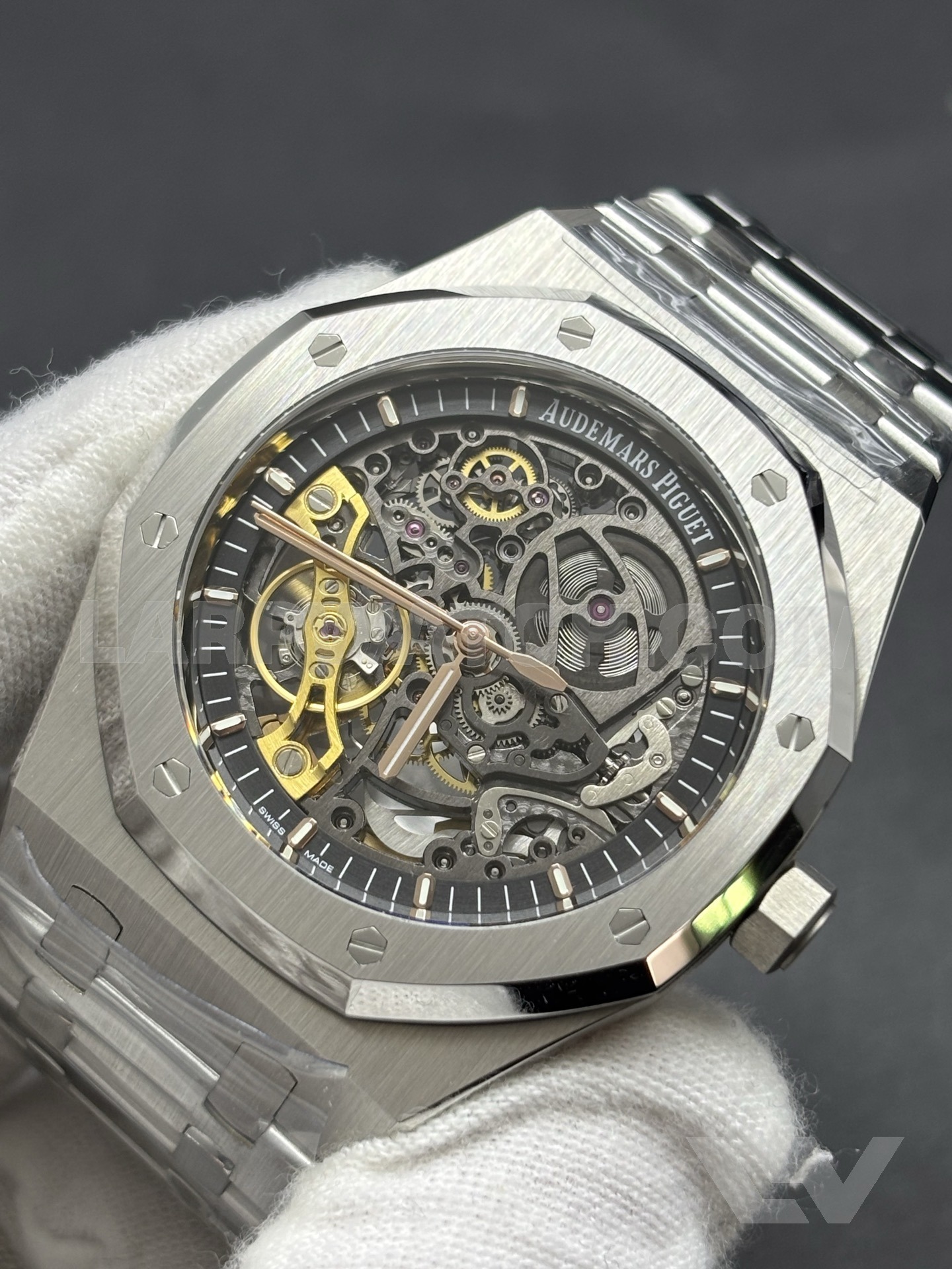 Audemars Piguet Royal Oak Double Balance Wheel Openworked 41mm Black Dial Stainless Steel