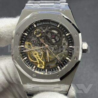 Audemars Piguet Royal Oak Double Balance Wheel Openworked 41mm Black Dial Stainless Steel