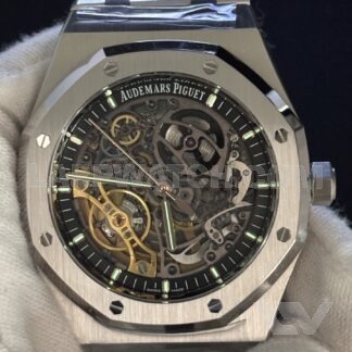 Audemars Piguet Royal Oak Double Balance Wheel Openworked 41mm Black Dial Stainless Steel