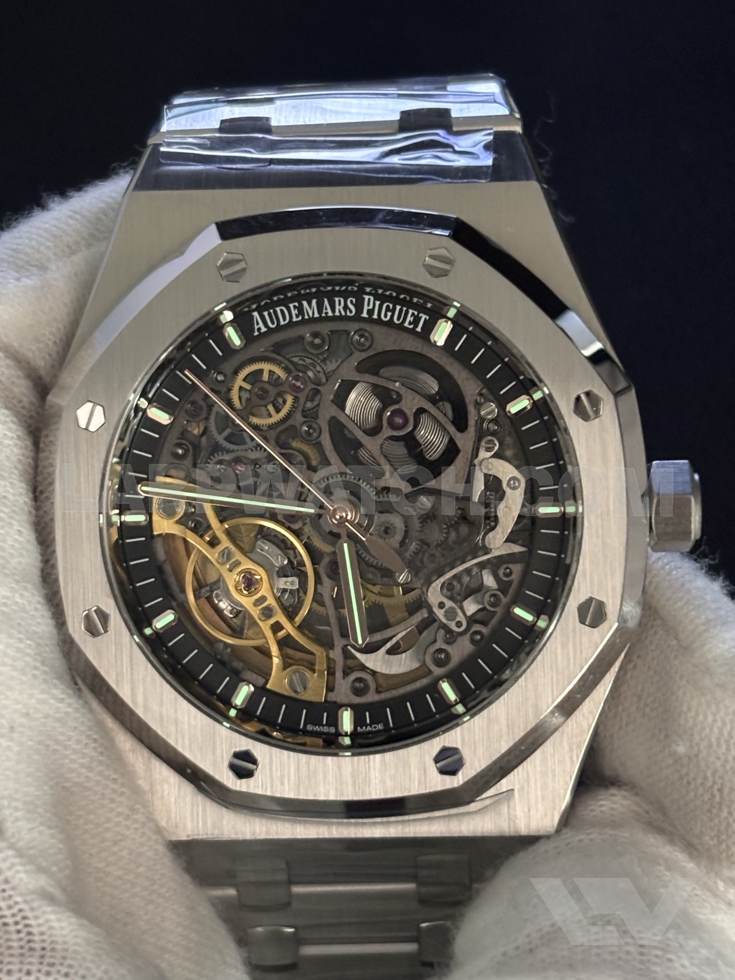 Audemars Piguet Royal Oak Double Balance Wheel Openworked 41mm Black Dial Stainless Steel