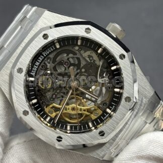 Audemars Piguet Royal Oak Double Balance Wheel Openworked 41mm Black Dial Stainless Steel