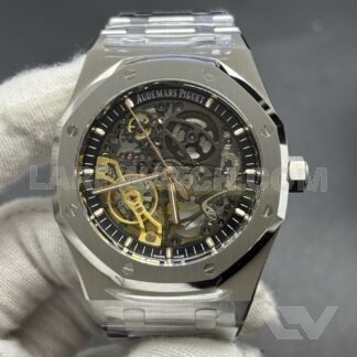 Audemars Piguet Royal Oak Double Balance Wheel Openworked 41mm Black Dial Stainless Steel